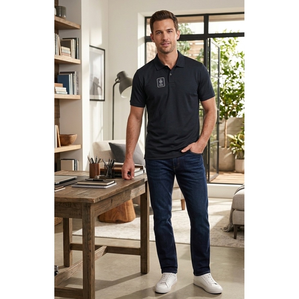 IZOD Boys Navy Blue Performance Polo Shirt XL 18/20 Moisture Wicking UPF 50+ NWT